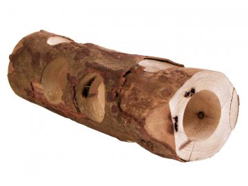 Dřevěný tunel přírodní dřevo pro hlodavce 7 x 30 cm