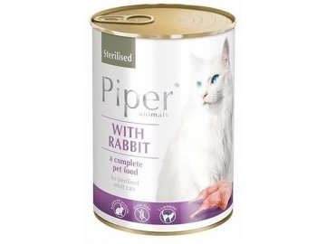 PIPER CAT konzerva pro sterilizované kočky, s kálíkem, 400g