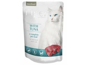 PIPER CAT kapsička pro sterilizované kočky, s tuňákem 100g