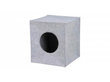 ANTON filcová krabice/jeskyně pro kočku, vhodné do IKEA regálu 33cm šedá