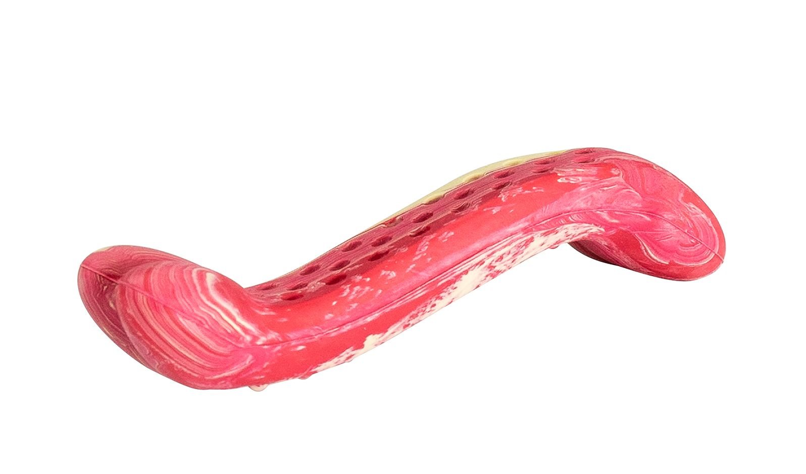 Levně Antibakteriální dentální kost s vůní hovězího steaku HipHop přírodní guma 11 cm