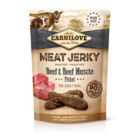 Levně CARNILOVE Jerky Snack Beef & Beef Muscle Fillet 100g