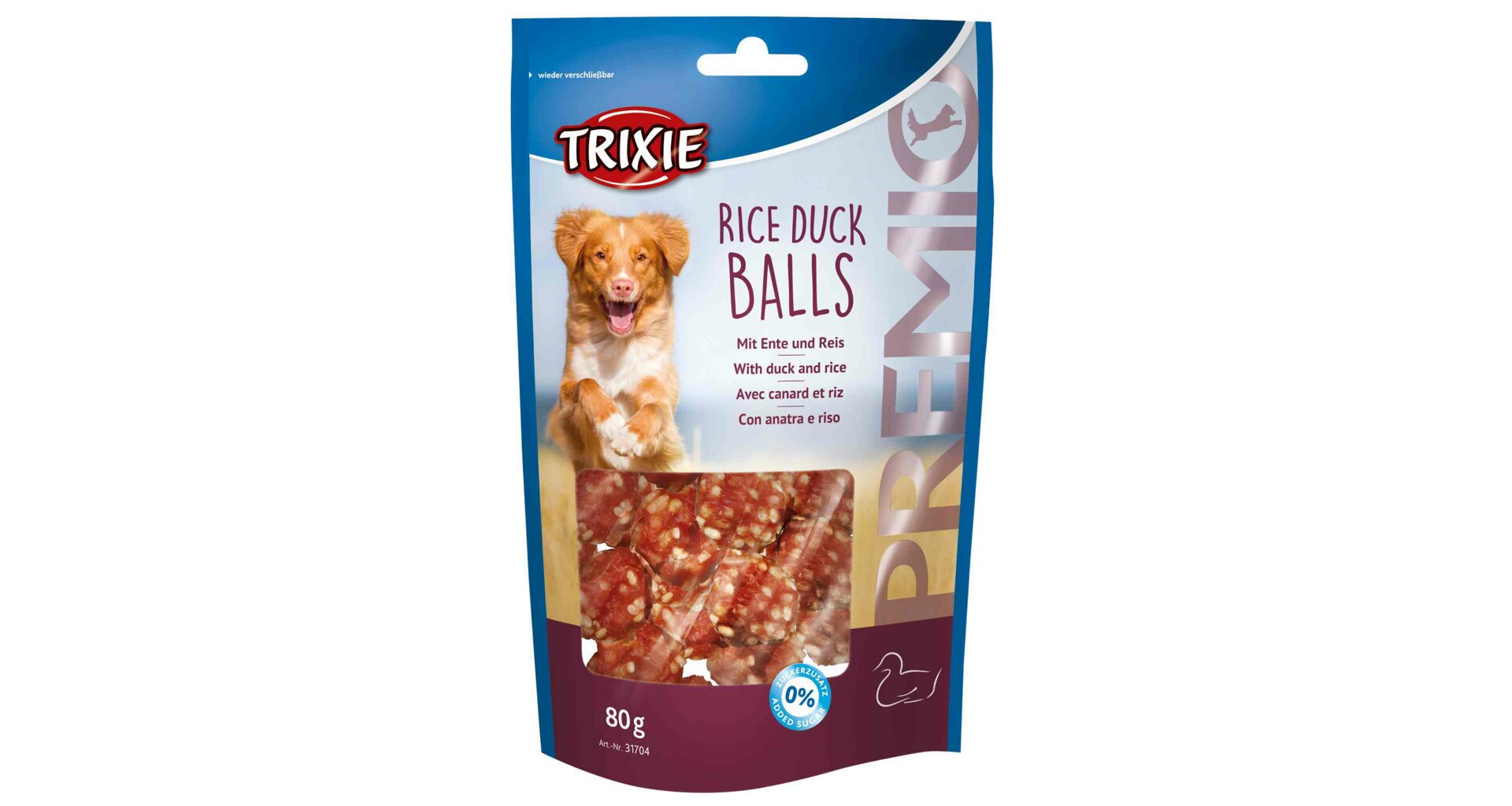 Levně Premio RICE DUCK BALLS - kuličky kachna a rýže 80 g