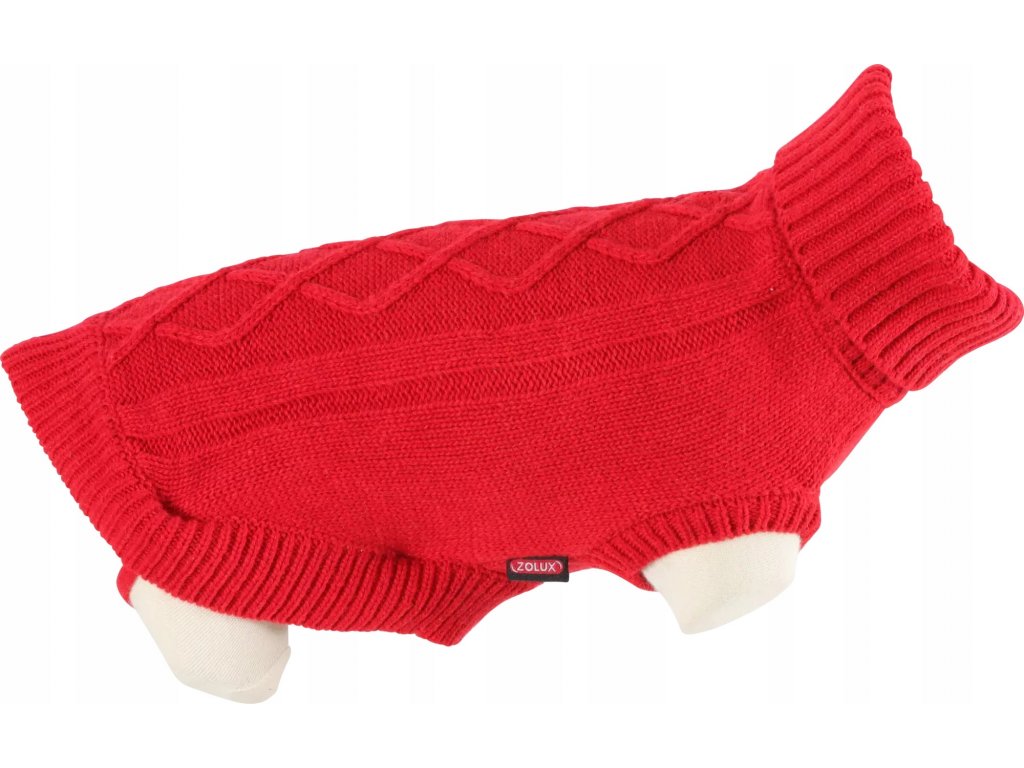 Levně Obleček svetr pro psy LEGEND červený Délka: 40cm