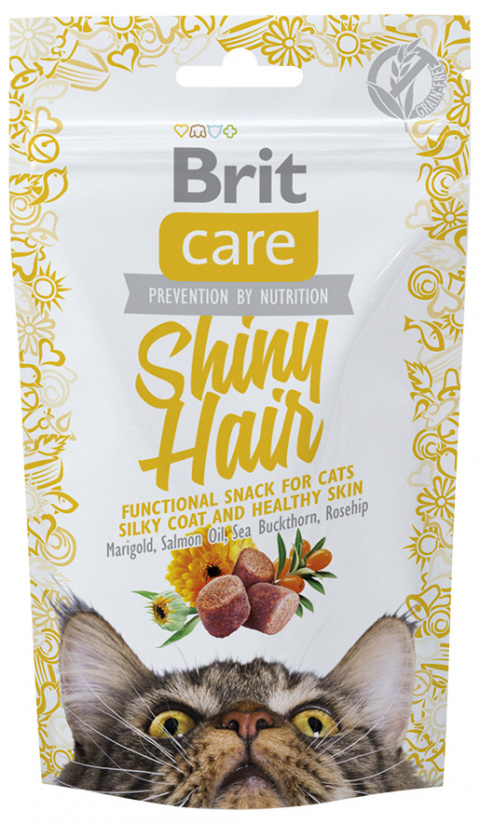 Levně Brit Care Cat Snack Shiny Hair 50g