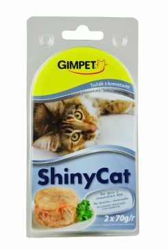 Levně Gimpet kočka konz. ShinyCat tuňák/krevety 2x70g