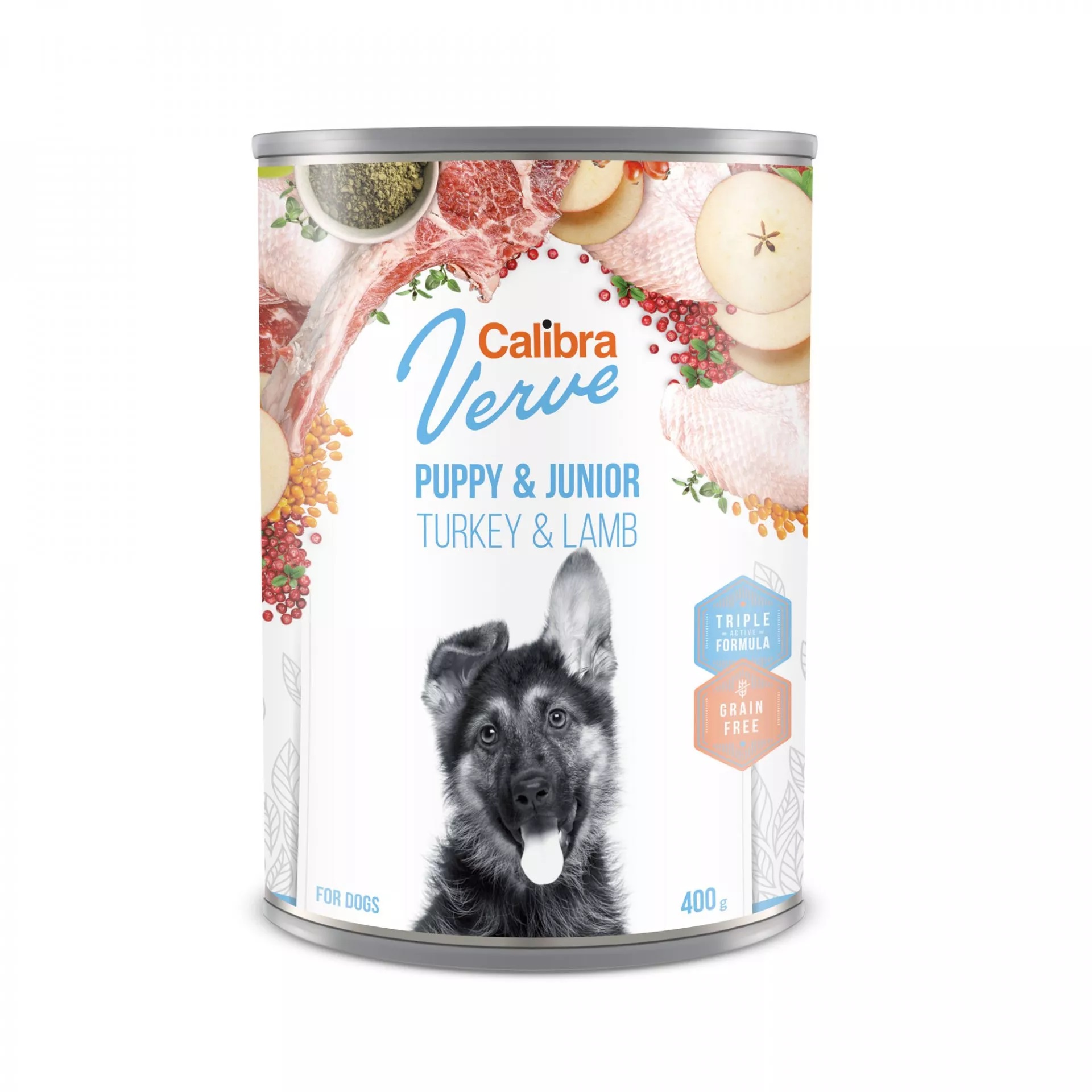 Levně Calibra Dog Verve konzerva GF Junior Turkey & Lamb 400 g