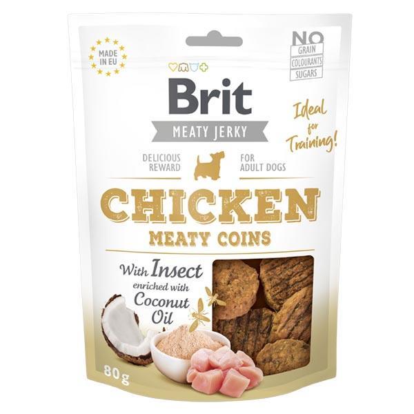 Levně Brit Jerky Chicken with Insect Meaty Coins 80g