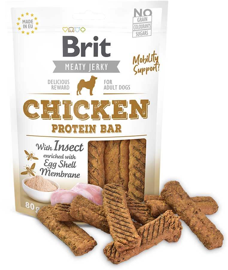 Levně Brit Jerky Chicken with Insect Protein Bar 80g