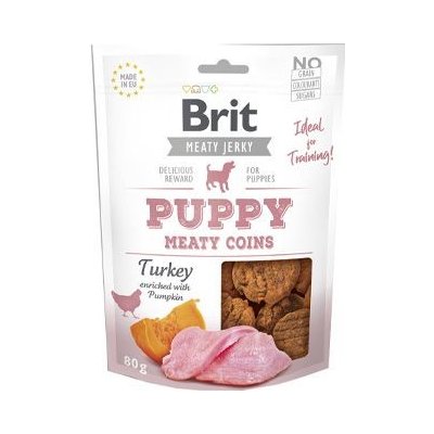 Levně Brit Jerky Puppy Turkey Meaty Coins 80g