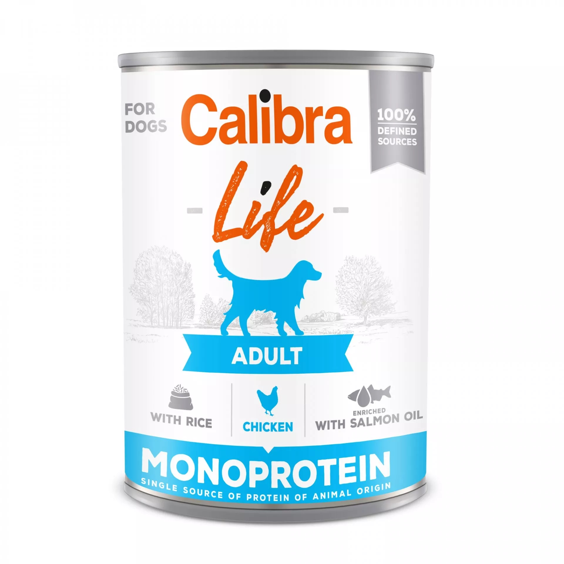 Levně Calibra Dog Life konzerva Adult Chicken with Rice 400 g