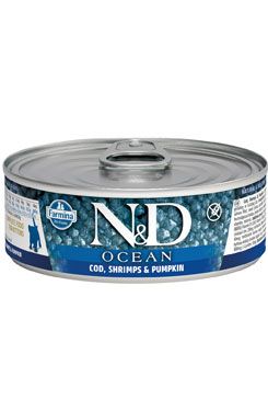 Levně N&D CAT OCEAN Kitten Tuna & Cod & Shrimp & Pumpkin 80g