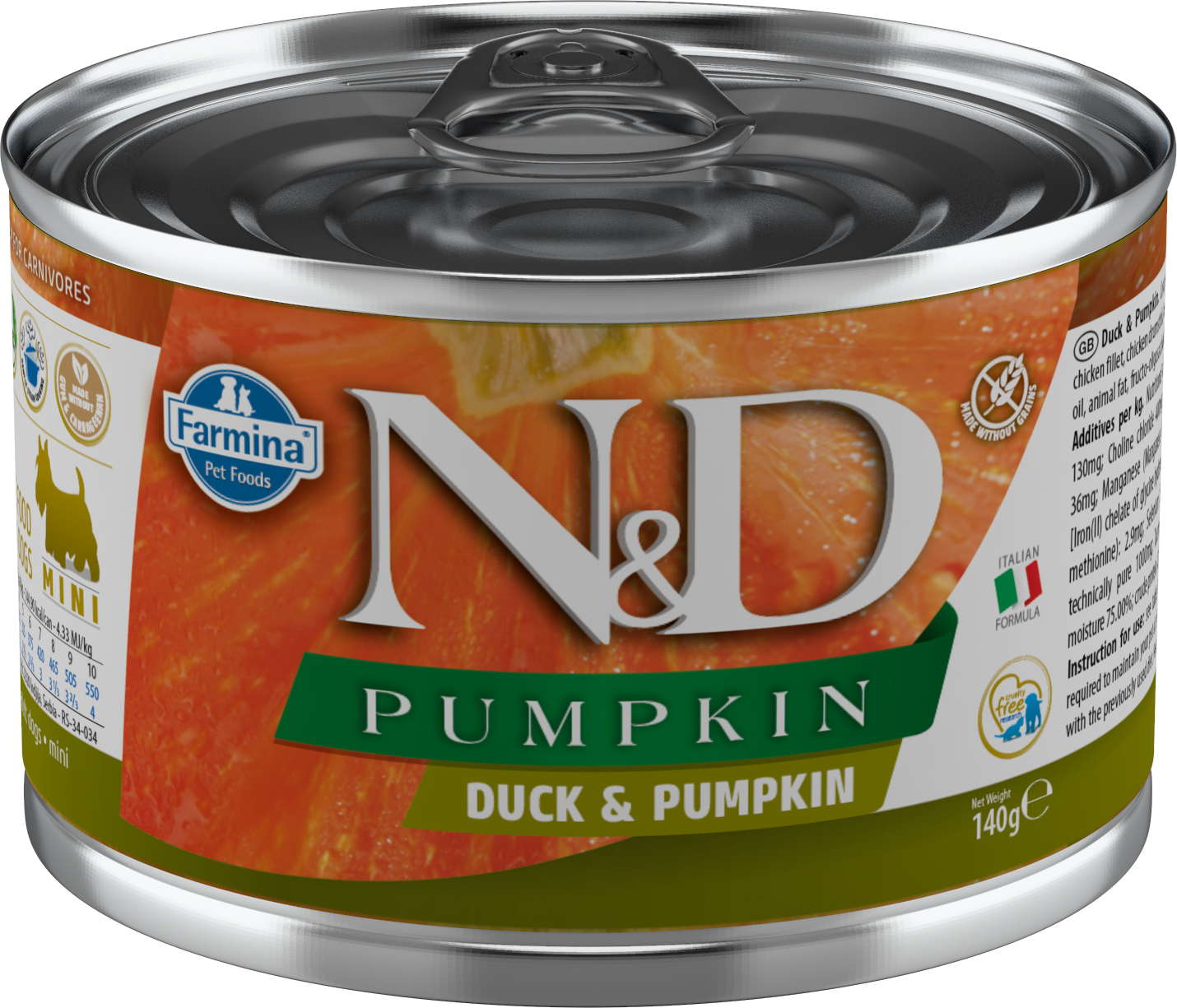 Levně Konzerva N&D DOG PUMPKIN Adult Duck & Pumpkin Mini 140g