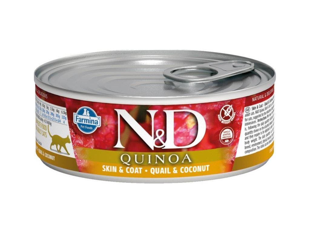 Levně N&D CAT QUINOA Adult Quail & Coconut 80g