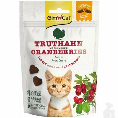 Levně Gimcat Crunchy Snacks Krocan s brusinkami 50g