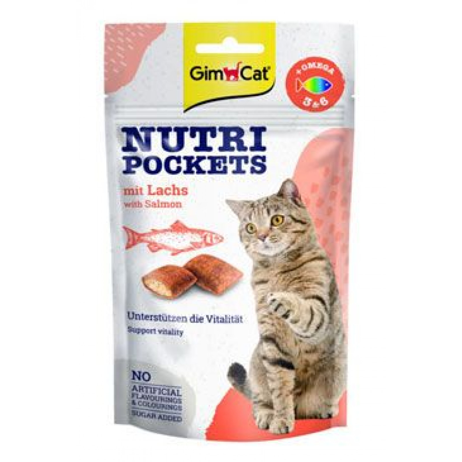 Levně Gimcat Nutri Pockets s lososem 60 g