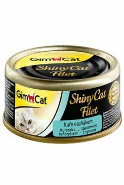 Levně Gimpet kočka konz. ShinyCat filet kuře s tuňákem 70g