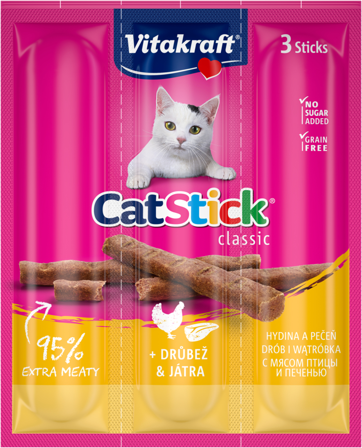 Levně Cat stick drůbež-játra 3x6g