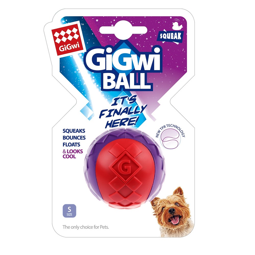 Levně GiGwi Ball míček S červeno/purpurový