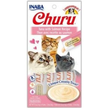 Levně Churu Cat Purée Tuna with Salmon 4x14g
