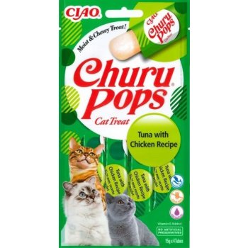 Levně Churu Cat Pops Tuna with Chicken 4x15g