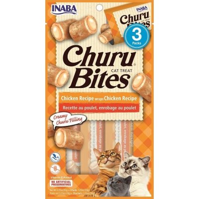 Levně Churu Cat Bites Chicken wraps&Chicken Purée 3x10g