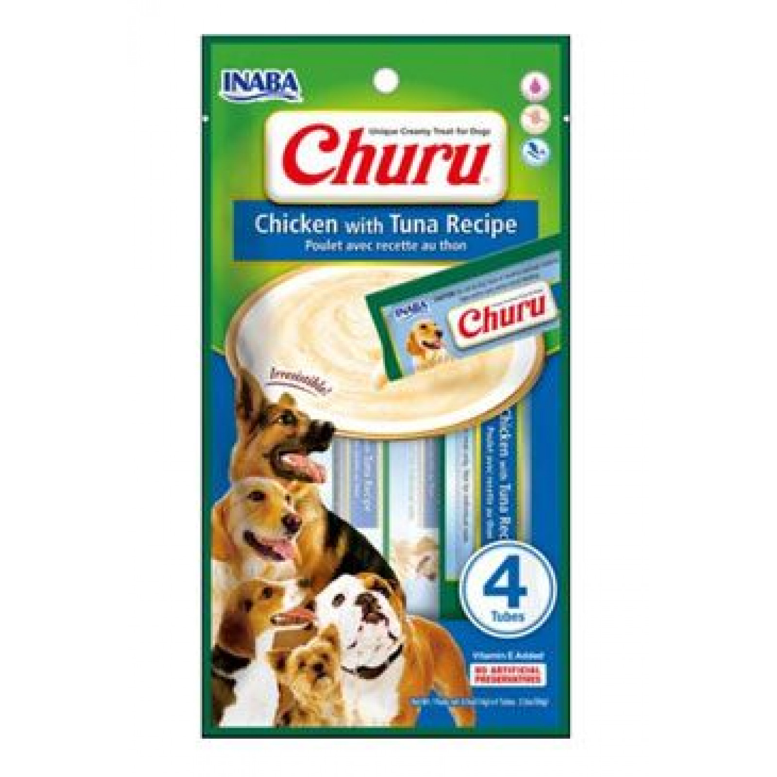 Levně Churu Dog Chicken with Tuna 4x14g