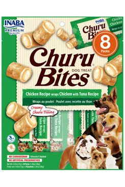 Levně Churu Dog Bites Chicken wraps Chicken+Tuna 8x12g