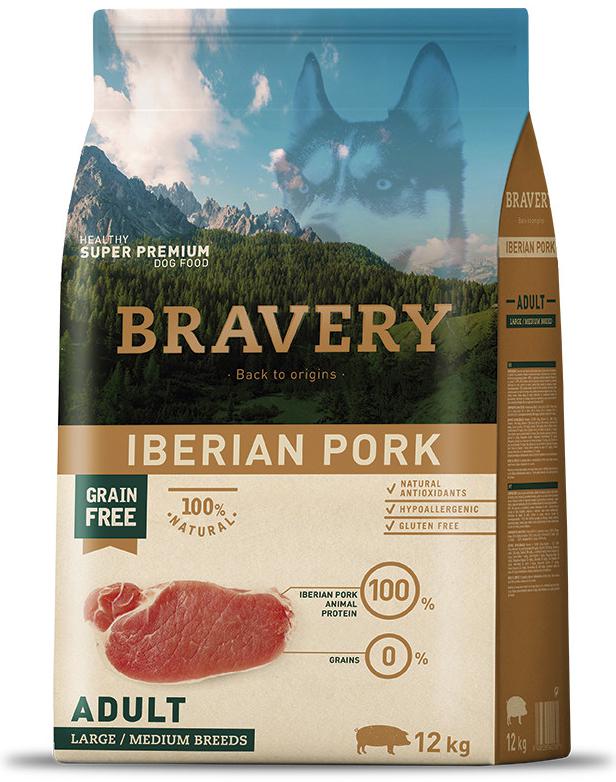 Levně BRAVERY dog ADULT large/medium IBERIAN PORK Velikost balení: 4kg