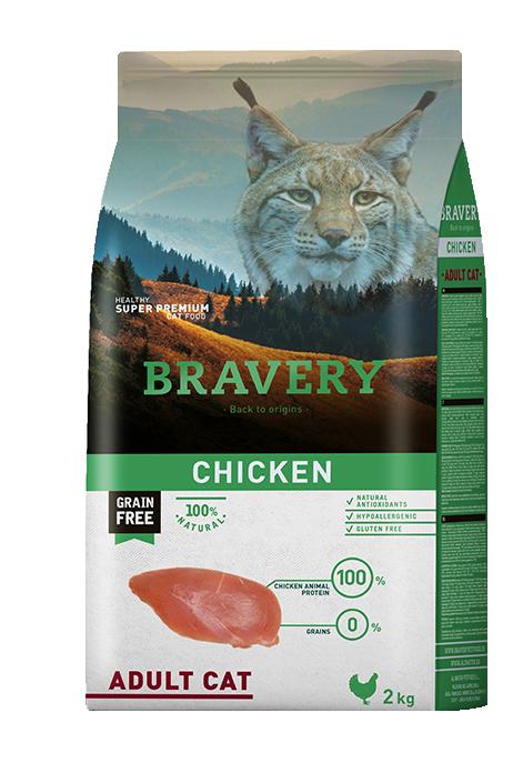 Levně BRAVERY cat ADULT chicken 7kg