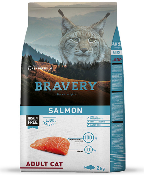 Levně BRAVERY cat ADULT salmon 2kg