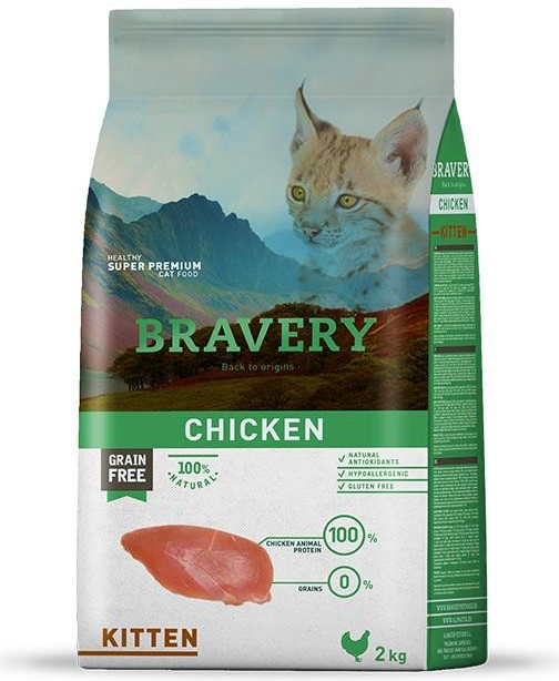 Levně BRAVERY cat KITTEN 2kg