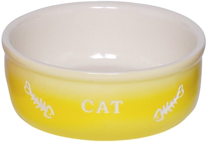Levně Nobby GRADIENT keramická miska pro kočky žlutá 13,5x4,5cm/0,25l