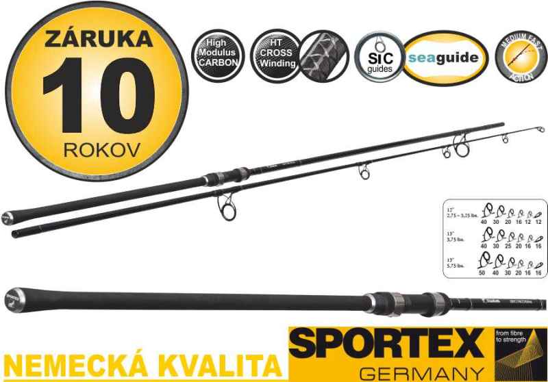 Levně Kaprový prut Sportex Paragon Carp dvoudílný Variant: 3,75lbs,396cm