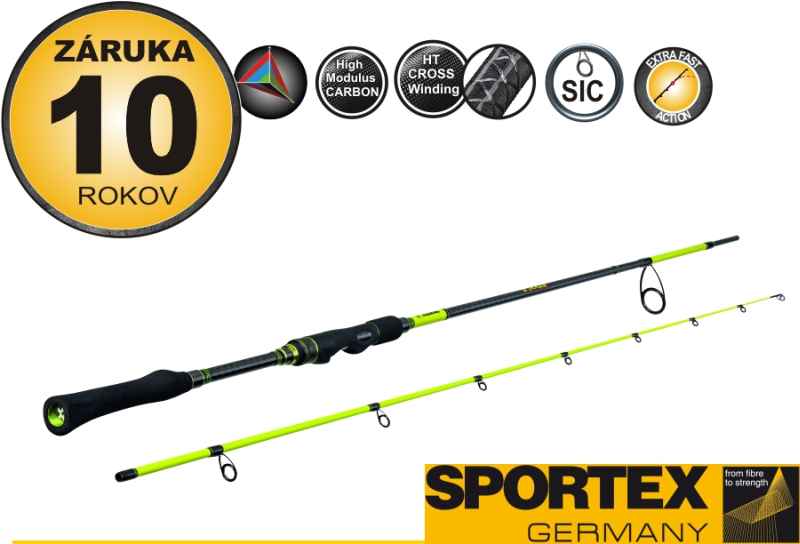 Levně Přívlačový prut Sportex STYX - B - dvoudílný Variant: délka 240cm / 40g / hmotnost 187g