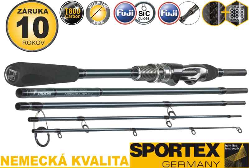 Levně Přívlačový prut Sportex Graphenon Travel Ultra Variant: 230cm/ 50g (25-68g)