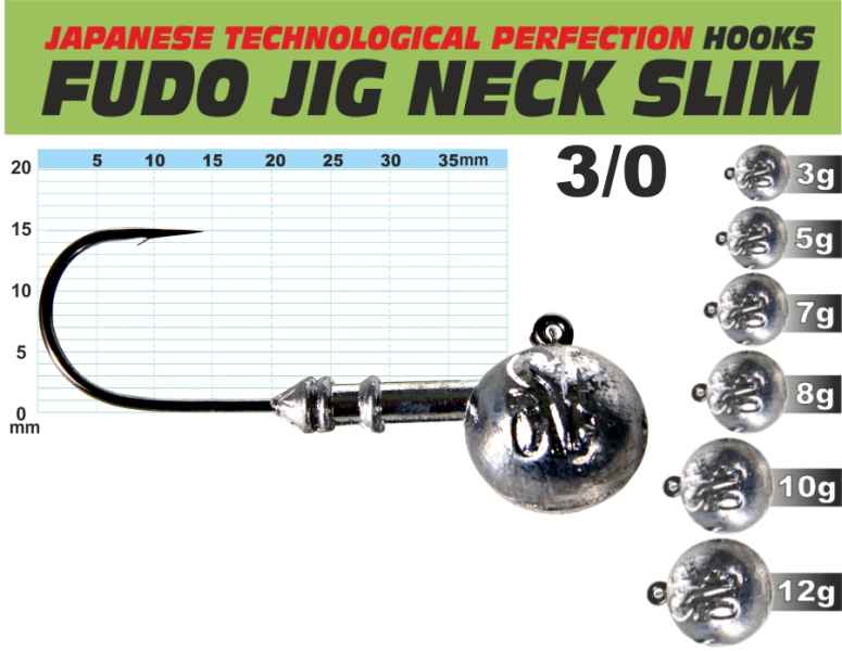 Levně FUDO JIG PROFI Slim s nálitkem 4/0 balení 5ks Variant: Hmotnost: 7g