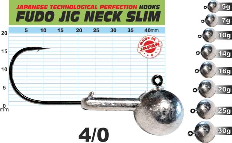 Levně FUDO JIG PROFI Slim s nálitkem 4/0 balení 5ks Variant: Hmotnost: 14g / 5ks