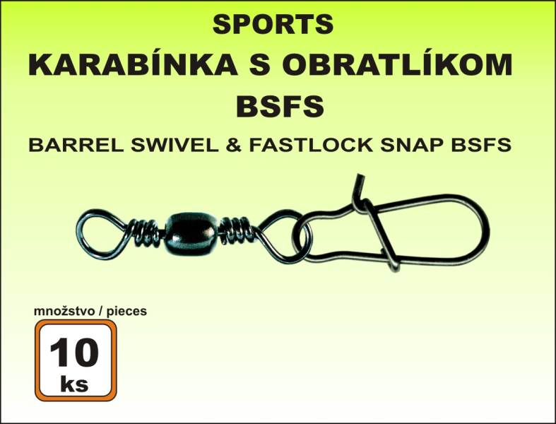 Levně Karabinka s obratlíkem BSFS - 10ks v balení Variant: velikost 16 / 9kg