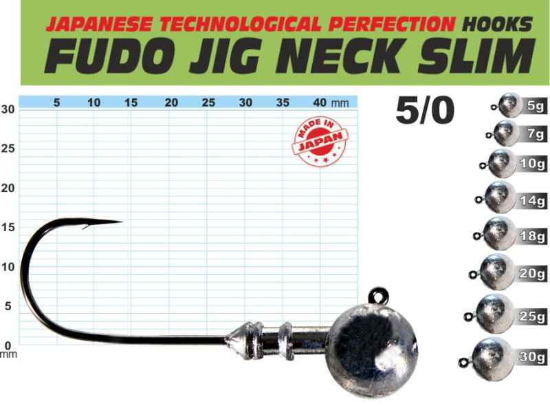 Levně FUDO JIG PROFI Slim s nálitkem 5/0 balení 3ks Variant: Hmotnost: 14g