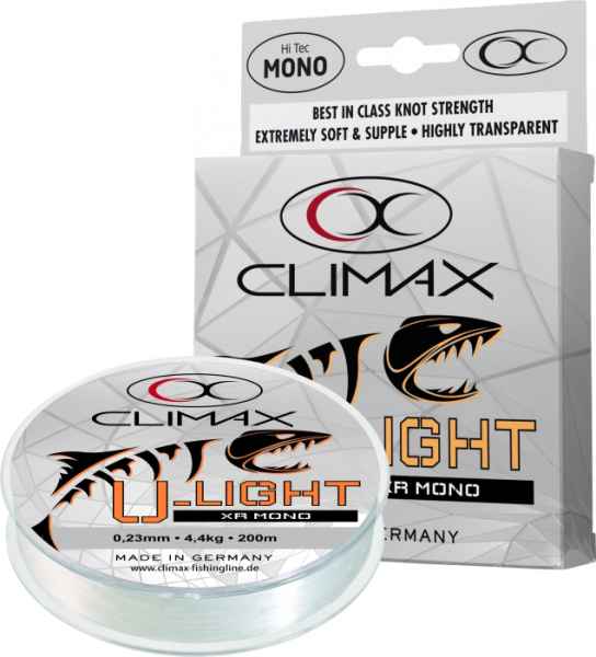 Levně Silon Climax U-Light XR Mono transparent 200m Variant: Průměr: 0,14mm Nosnost: 1,8kg