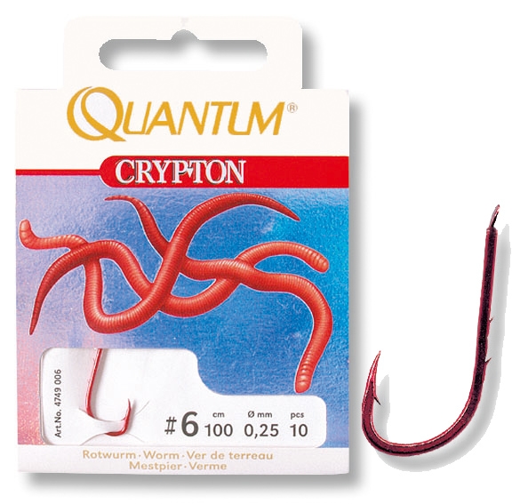 Levně Návazec quantum Crypton red worm vel .: 2 Variant: vel. 2 / 0,30mm / 70cm