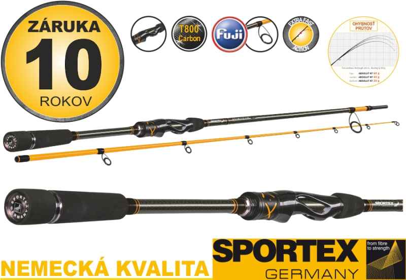 Levně Přívlačové pruty Sportex Absolut NT 2-díl Variant: 210cm / 20g