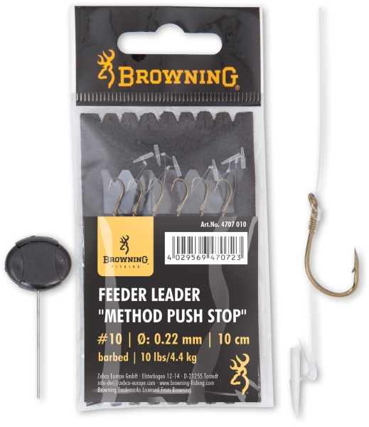 Levně Feeder Leader Method Push Stop bronze 10cm 6ks Variant: 44 4707012 - Feeder Leader Method Push Stop bronze 10cm 6ks