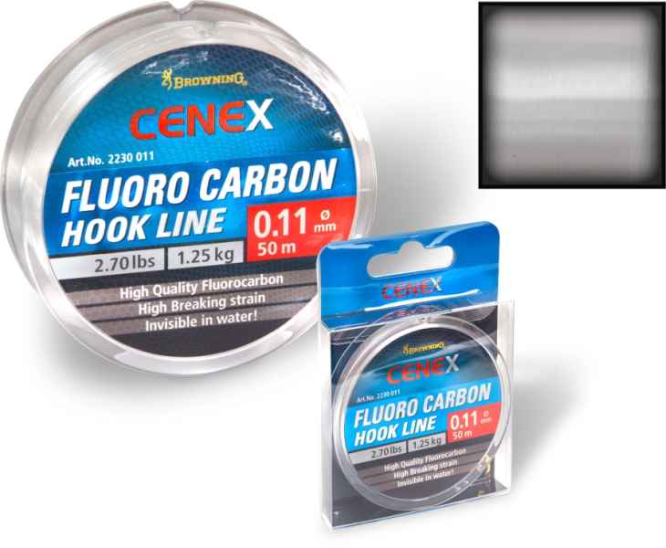 Levně Feeder fluorocarbon Cenex Hook line - průhledný Variant: 50m 0,15mm / 2,10kg