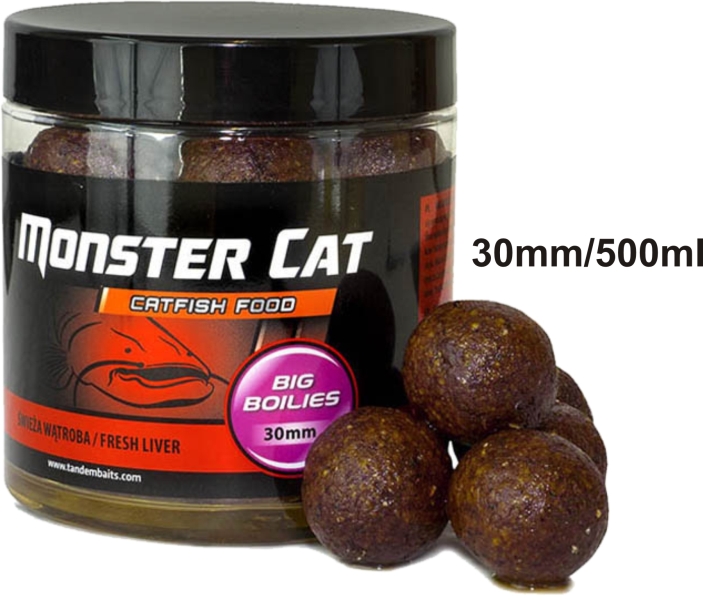 Levně Monster Cat BIG Boilies 30mm/330g Variant: Fish Crayfish (ryba rak)