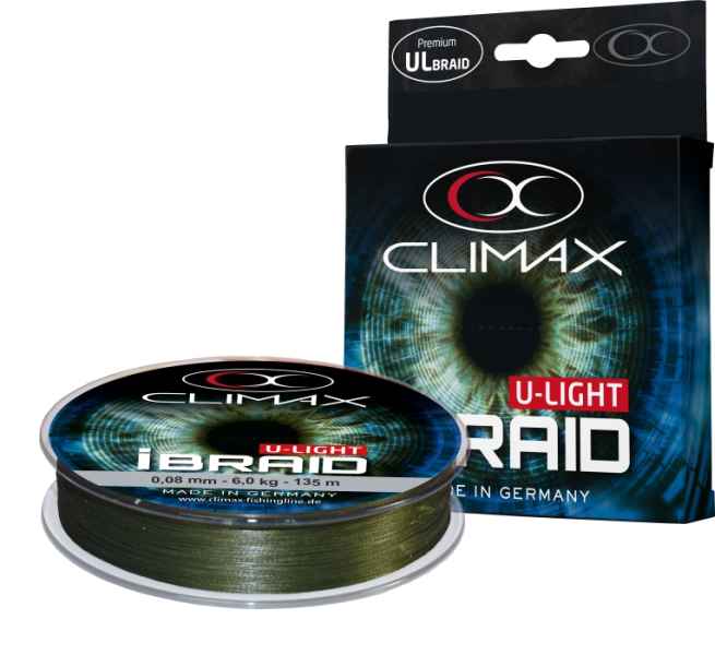 Levně Pletená šňůra Climax iBraid U-Light zelená oliva 135m Variant: Průměr: 0,06mm / 4,5kg