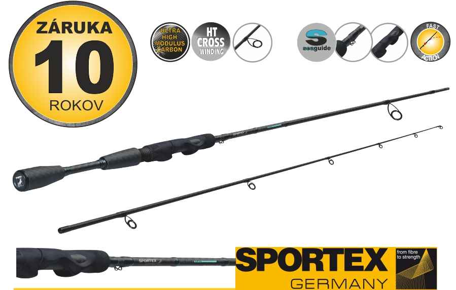 Levně Přívlačové pruty SPORTEX Genium 2-díl Variant: 255cm / 28g