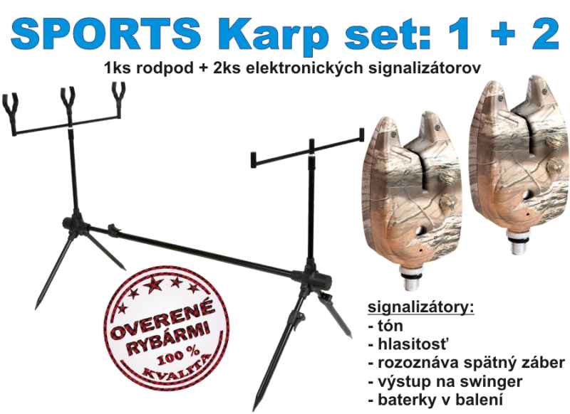 Levně SPORTS KARP set, 1 + 2, stojan + 2 x signalizátor