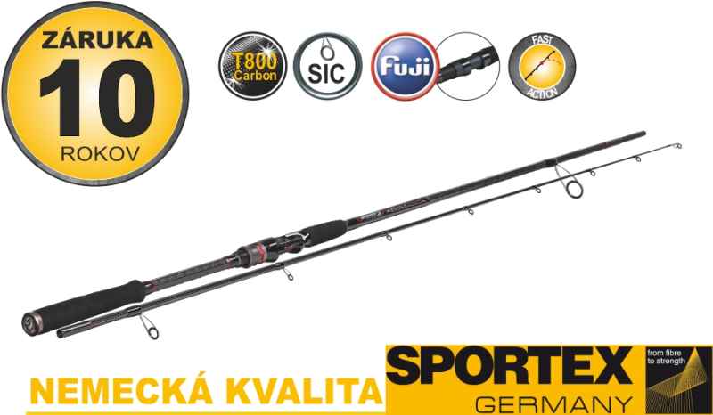 Levně Přívlačové pruty SPORTEX Revolt Spin 2-díl Variant: 270cm / 80g